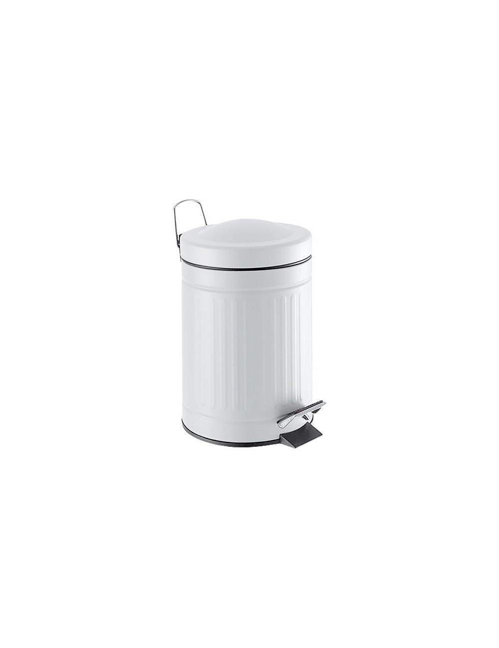 Cubo metal step blanco 20L. Laroom