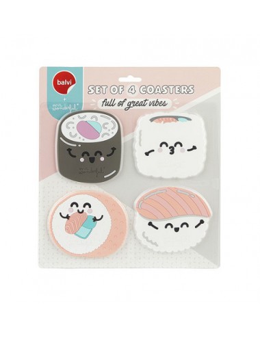 Set de 4 posavasos - Sushi...