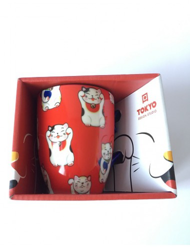 Taza Lucky Cat – Rojo  – Tokio