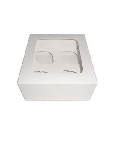 Caja 4 Cupcakes - Blanca