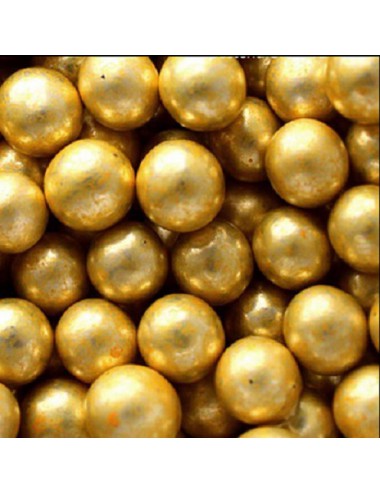 Perlas oro metalizadas 8mm...