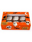 Caja 6 cupcakes Boo Naranja...